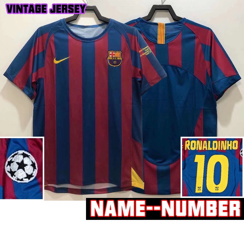 Áo Thun Bóng Đá Số 05-06 Barcelona Phong Cách Vintage