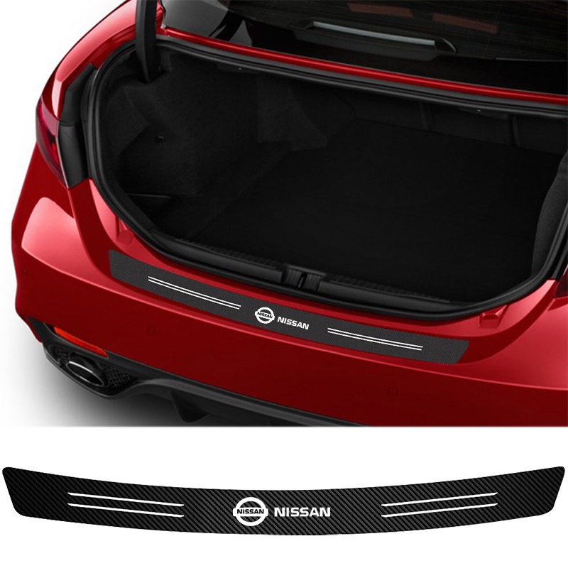 Sticker Sợi Carbon 3D Dán Bảo Vệ Cốp Sau Xe Hơi Nissan Juke Tiida Teana GTR 350Z 370Z 240SX