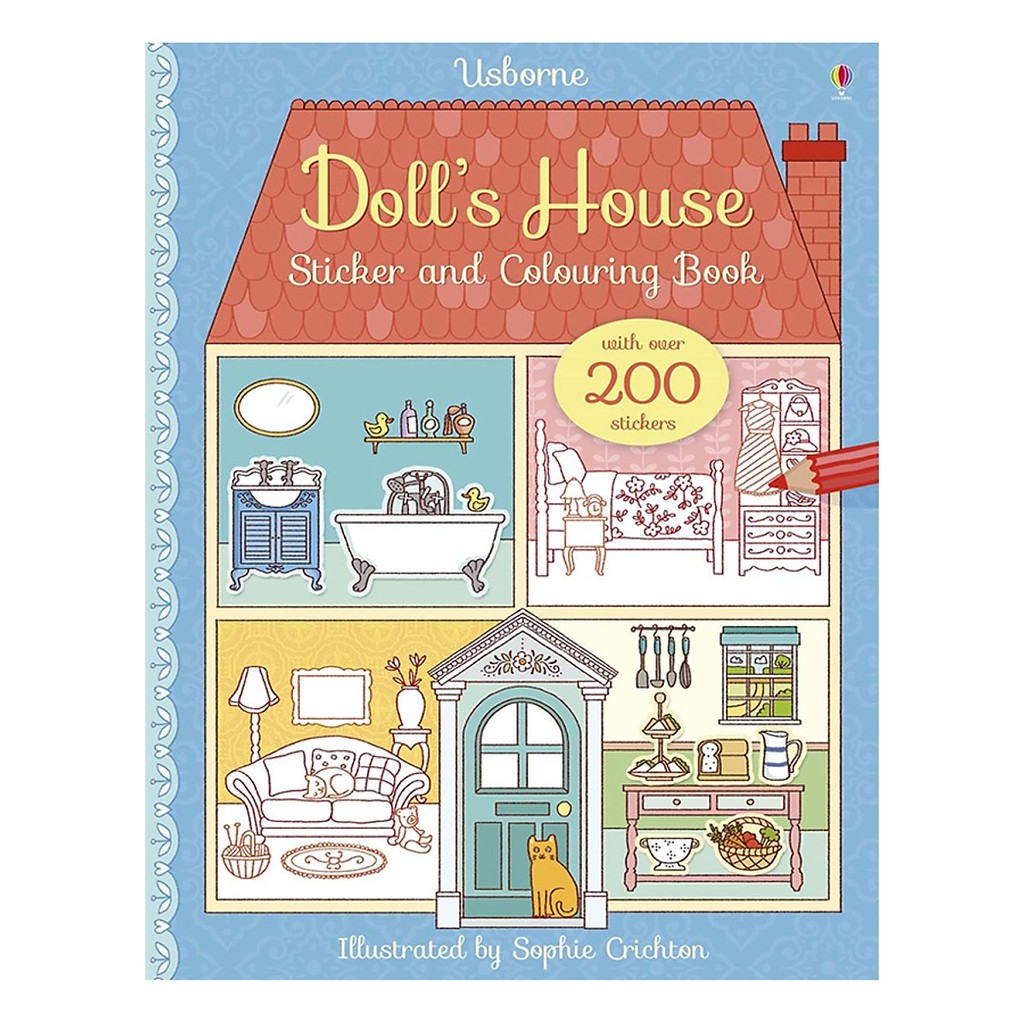 Sách - Anh: Doll's House Sticker And Colouring Book