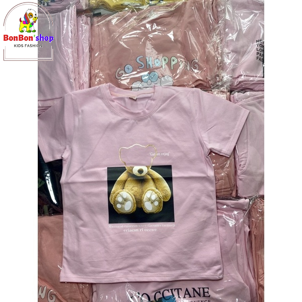 ÁO BÉ GÁI, ÁO THUN COTTON CHO BÉ GÁI HÌNH NGẪU NHIÊN HÀNG XUẤT DƯ