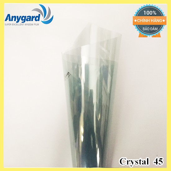 Phim cách nhiệt Anygard Hàn Quốc ANYGARD Nano Ceramic - IR Crystal 45 - 1m2 phim (rộng 1m525 - dài 65cm)