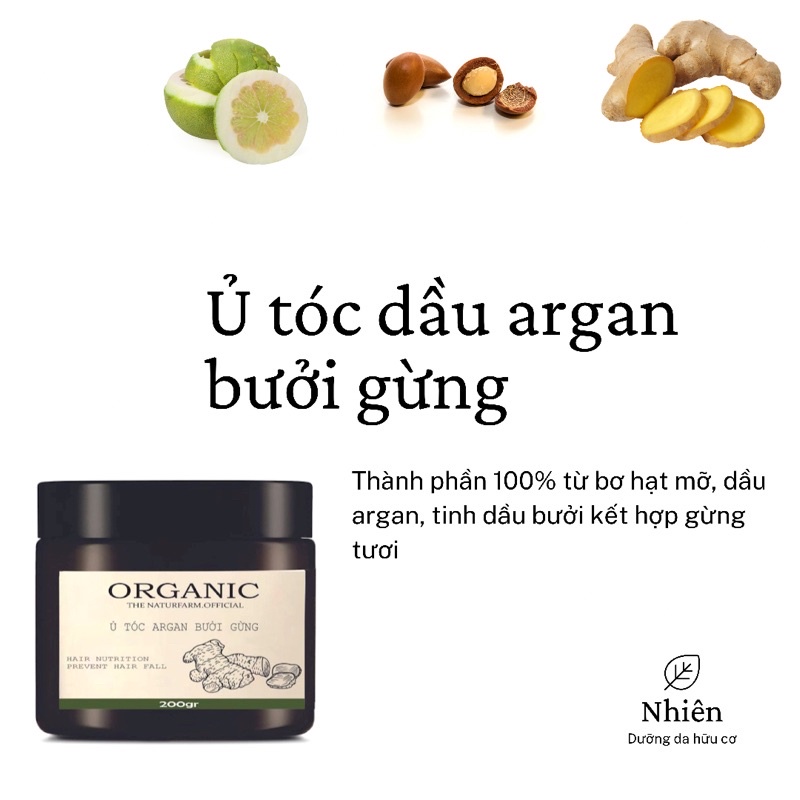 Combo dưỡng tóc : Dầu gội vỏ bưởi , Xịt mọc tóc thảo mộc &amp; Kem ủ tóc Argan bưởi gừng