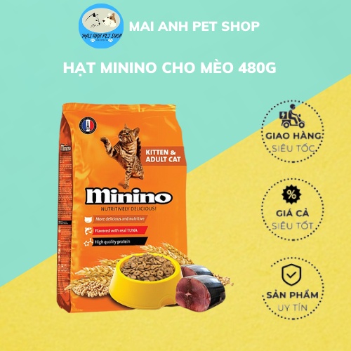 Thức ăn cho mèo Minino Cá Ngừ 480gr