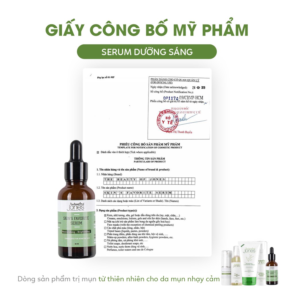 Serum Dưỡng Sáng Mờ Thâm - The Beauty of Jones