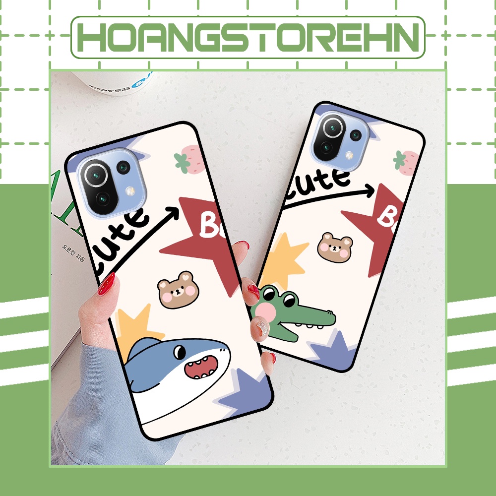 Ốp Xiaomi Mi 11 5G / Mi 11 Lite 5G / Mi 11 Lite 5G NE in hình cá mập, khủng long dễ thương, cute (T01 - T06)