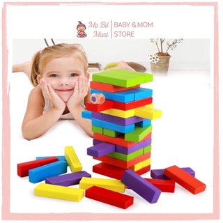 Đồ chơi rút gỗ loại 54 thanh to chắc chắn cho bé phát triển trí tuệ- Đồ chơi Domino gỗ cho bé