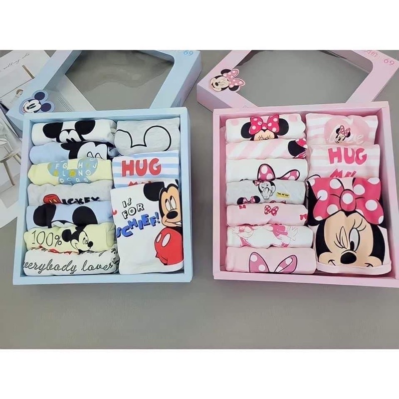 ❤️NGÔ KHOAI MỲ❤️ set 10 yếm cổ Mickey Minie cho bé trai và gái