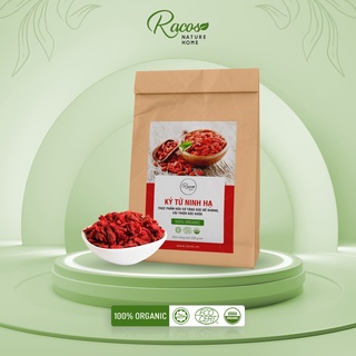 Kỷ tử đỏ ninh hạ sấy khô organic racos 100 - 500gr. câu kỉ tử ninh hạ hữu cơ hạt to đều