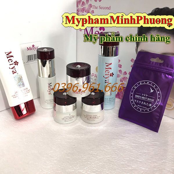 Mỹ phẩm làm mờ nám Meiya trắng 6in1, chuyên làm mờ nám tàn nhang và dưỡng trắng da Nhật bản.