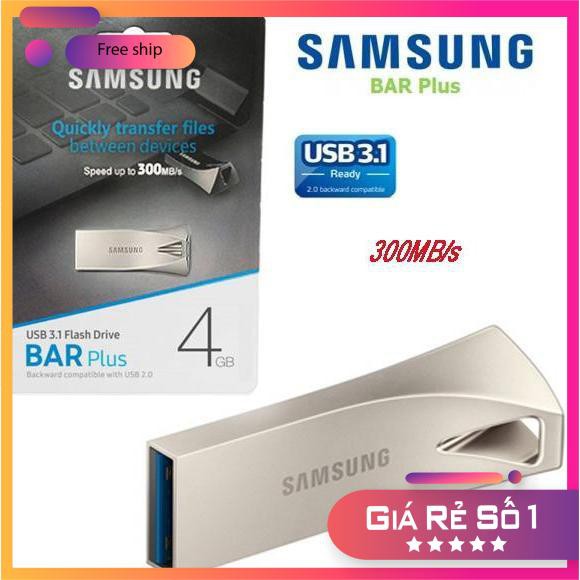 Ổ ĐĨA FLASH USB 3.1 SAM SUNG BAR PLUS 32GB/16GB/8GB/4GB CHỐNG NƯỚC - BH 12 THÁNG