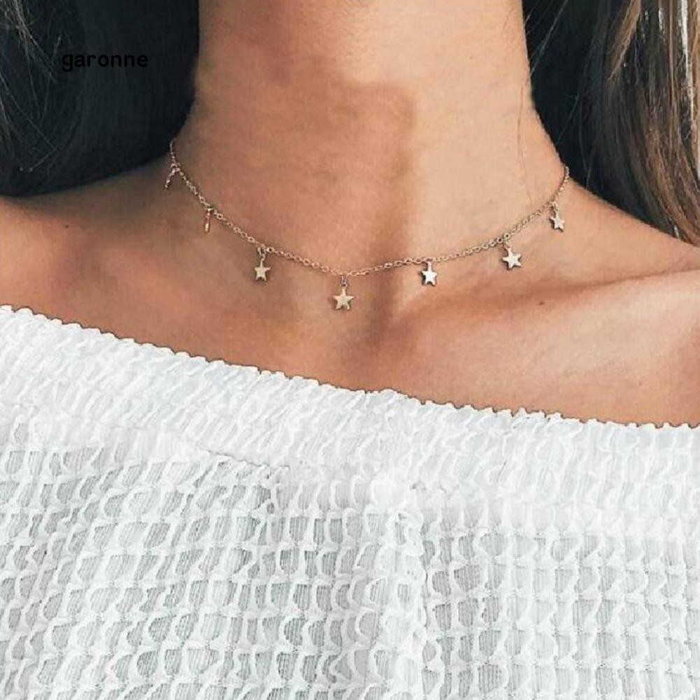 Vòng cổ hợp kim mặt ngôi sao nhỏ nhắn thời trang cho nữ