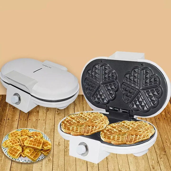 Máy làm bánh Waffle, bánh kẹp tổ ong khuôn Đôi Sokany