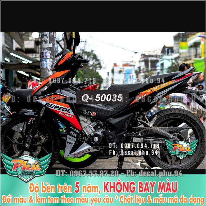 Tem rời Winner Repsol xe đen P