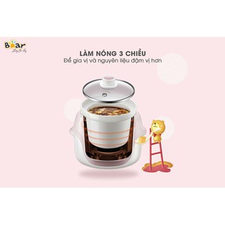 𝑭𝑹𝑬𝑬𝑺𝑯𝑰𝑷 🔥 Nồi nấu chậm đa năng 1.0L Bear DDG-D10B1S