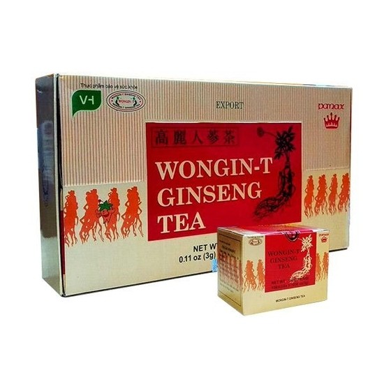 Lốc 10 Hộp Trà (Chè) Sâm Hàn Quốc Wongin-T Ginseng Tea (100 gói)