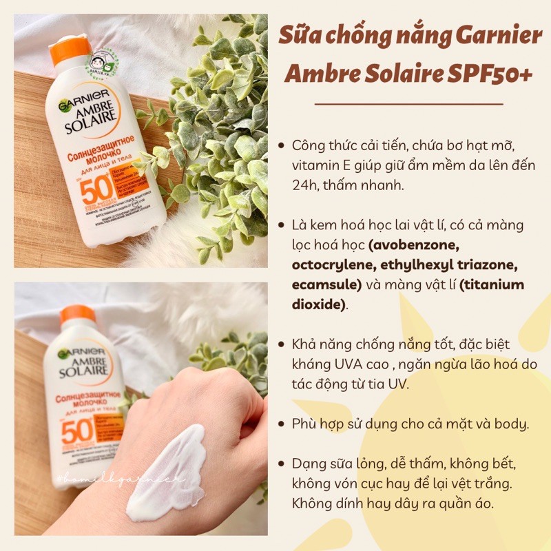 Kem chống nắng Garnier Ambre Solaire SPF50+