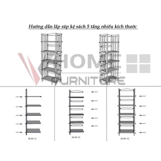 KỆ SÁCH 5 TẦNG GỖ NGANG 80cm