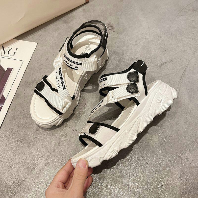 ẢNH THẬT  Giày sandal dép quai hậu nữ 3 quai phối chéo CCT