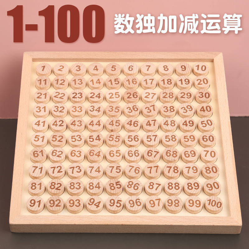 Bảng Gỗ Đếm Số Từ 0.48 1-100 Cho Bé Học Toán