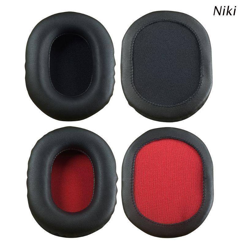 Set 2 miếng đệm tai hình bầu dục bằng mút phối da mềm mại thay thế cho tai nghe