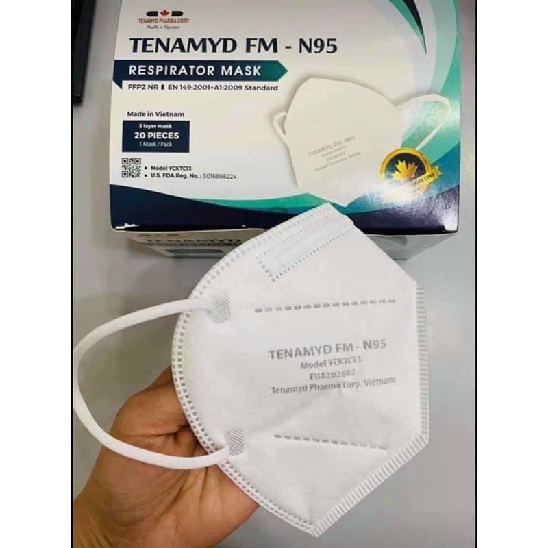 KHẨU TRANG FM-N95 TENAMYD KHÁNG KHUẨN MÀU TRẮNG (20 cái/hộp)