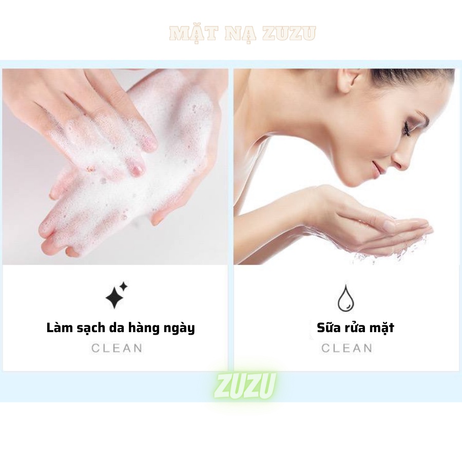 Sữa rửa mặt sạch mụn ngăn ngừa bít tắc lỗ chân lông giữ ẩm không làm khô da Zu Cosmetics