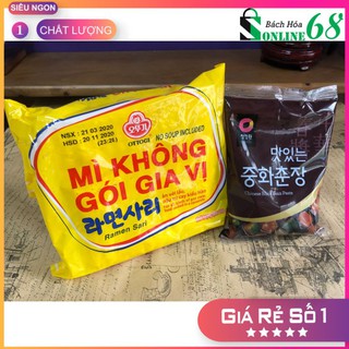 Mì Không Gia Vị Hàn Quốc và Sốt Tương Đen 250g