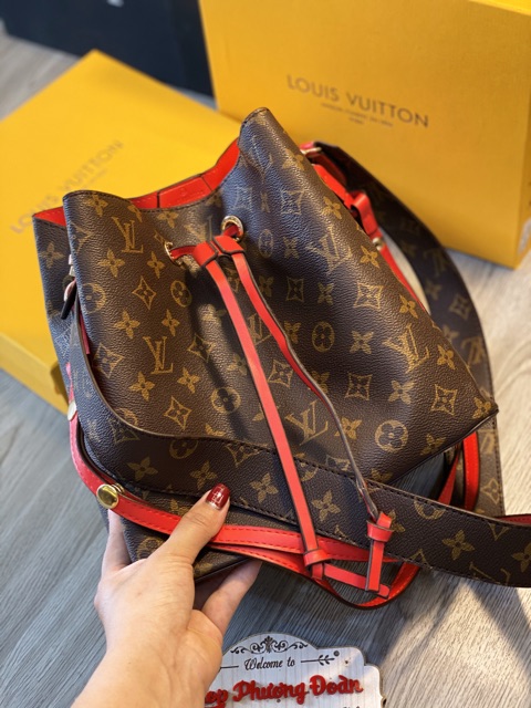 Túi Da Dây Rút Size 25 lót da 2 quai đeo kèm ảnh thật tự chụp (k hộp) | BigBuy360 - bigbuy360.vn