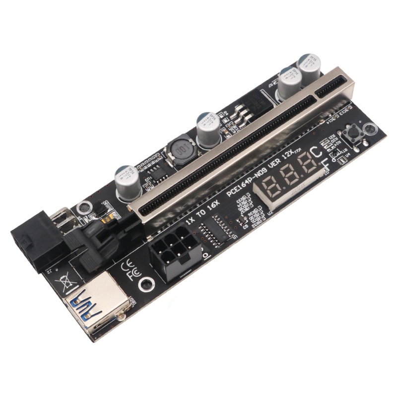 Thẻ Chuyển Đổi Pci-E Pcie 1x X16 Usb 3.0 6pin Cho Gpu Mining