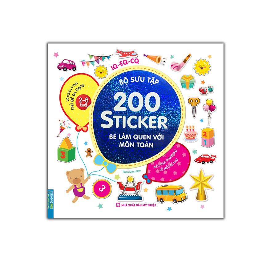 Sách - Bộ sưu tập 200 sticker - Bé làm quen với môn Toán | BigBuy360 - bigbuy360.vn