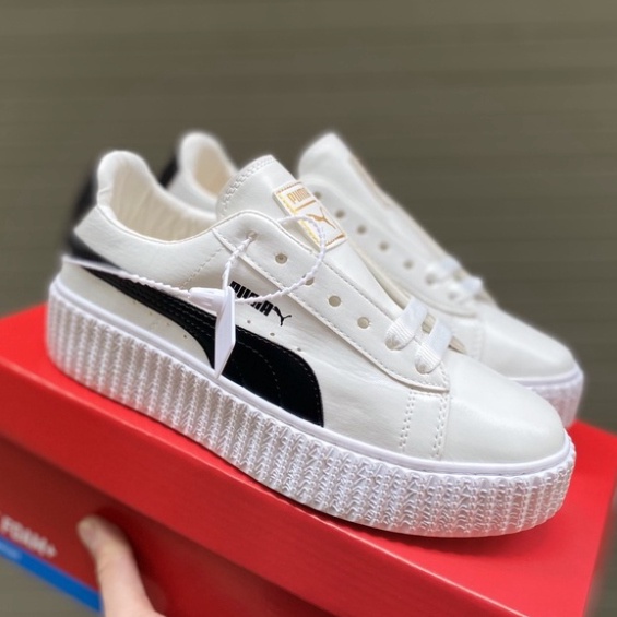 Puma trắng vạch đen chuẩn 11 , da dày dặn, đế cao, bền, êm chân. lên chân cực đẹp HB765
