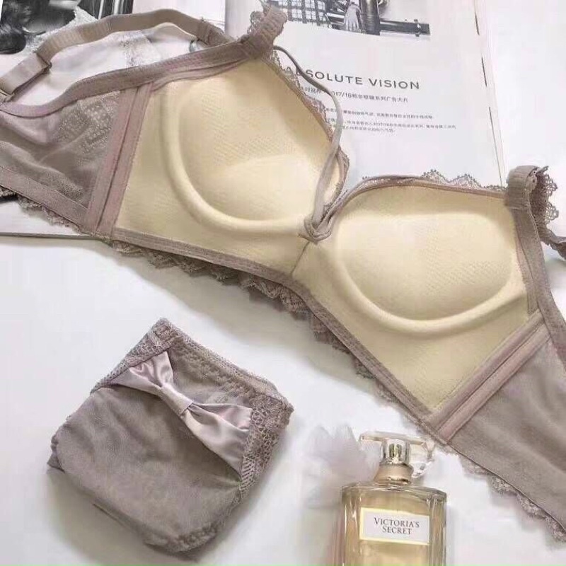 Bộ Đồ Lót Nữ Siêu Nâng Ngực Đan Dây Sexy phối nơ Sinh Xắn Gợi Cảm