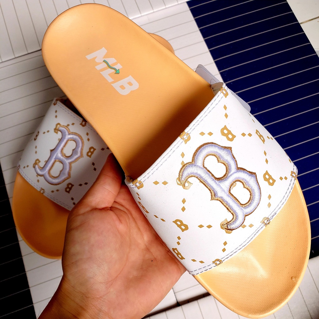 Dép 𝐌𝐋𝐁 UNISEX nam nữ chữ B trending2022 chữ thêu nổi Có video + Ảnh thật + Tặng hộp nhiều màu