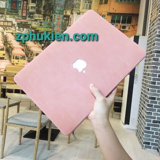 Ốp da macbook da lộn kèm lót phím