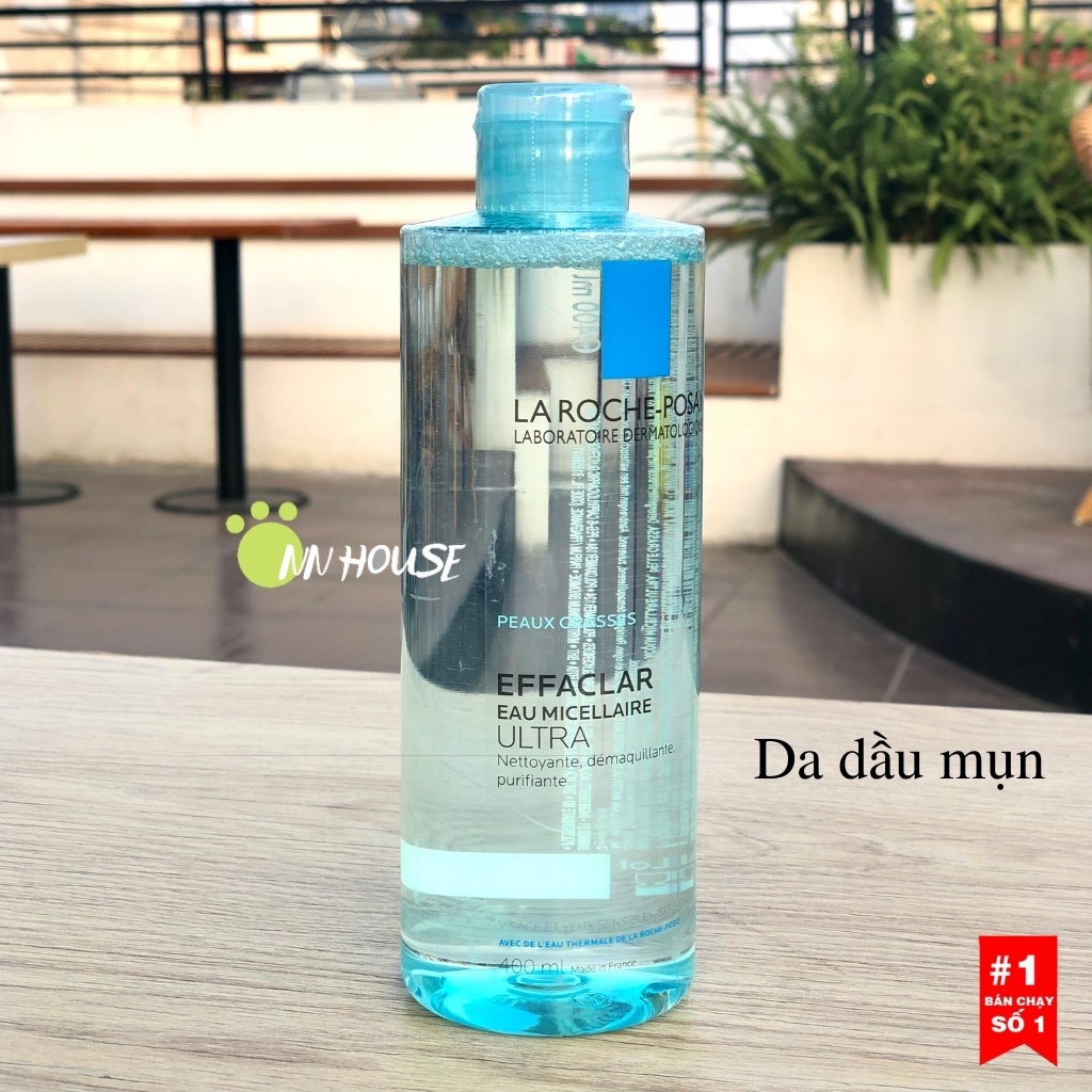 Nước tẩy trang La Roche Posay da dầu và da nhậy cảm làm sạch da và dưỡng ẩm da, dưỡng da micellar water tẩy trang nước