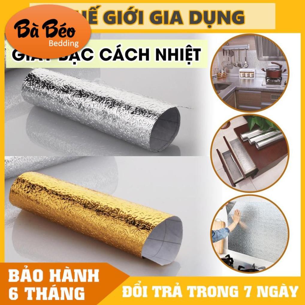 Cuộn giấy bạc 3 mét dán bếp cách nhiệt chống thấm bền đẹp ( Nhiều màu, Khổ lớn)