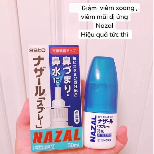 Chai xịt mũi Nazal, xịt thông mũi Nhật Bản 30ml