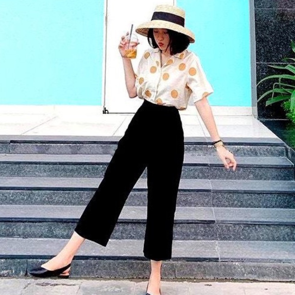 Quần Đũi Ống Rộng Bigsize Dáng Suông Lỡ Cạp Chun Bảo Linh