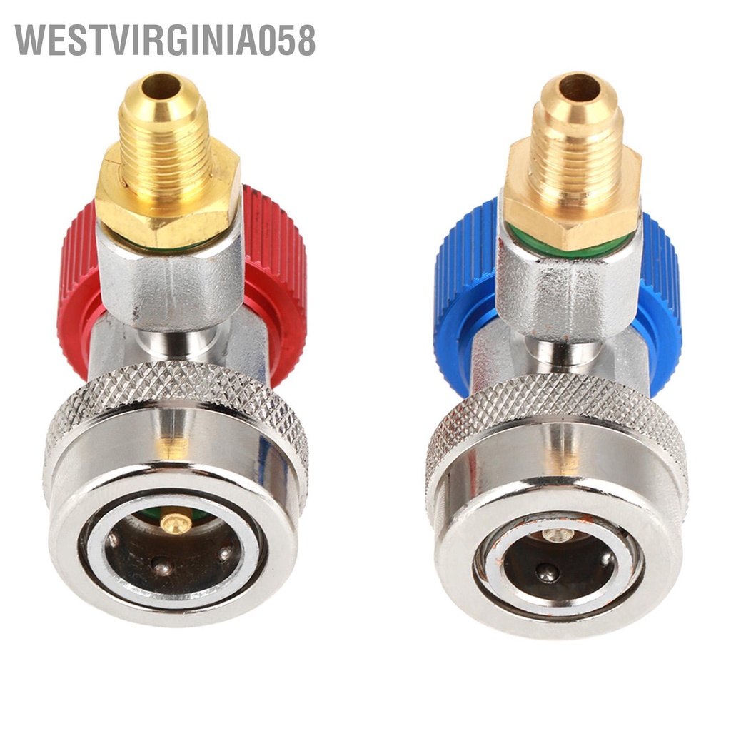 Có thể bán buôn Đầu nối nhanh R134 A / C Thấp Cao Bộ chuyển đổi bộ ghép điều hòa không khí có nắp Westvirginia058 Hàng giao ngay
