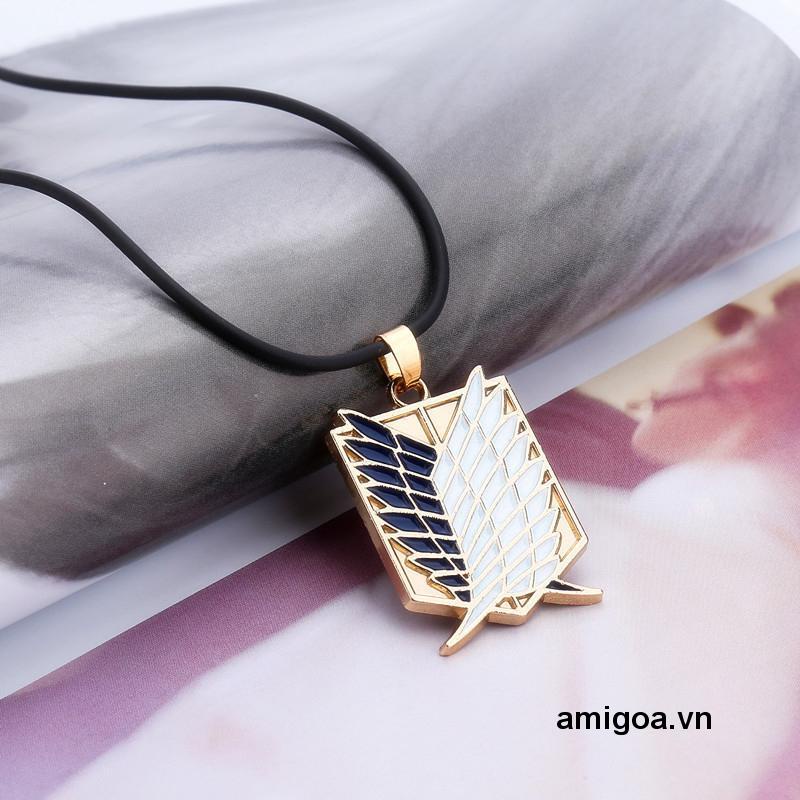 ✨✨vòng cổ Mặt Hình Đôi Cánh Levi Mikasa Ackerman Trong Attack On Titan