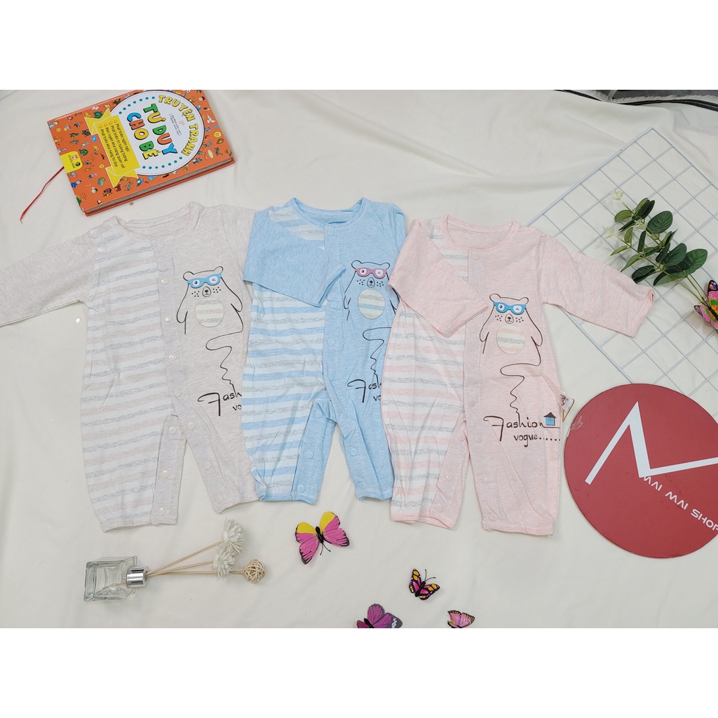 Body liền thân chất cotton mỏng cho trẻ em 0-2 tuổi- Bodysuit, bộ đồ liền thân chất mỏng mát mặc ngủ điều hòa, mùa thu