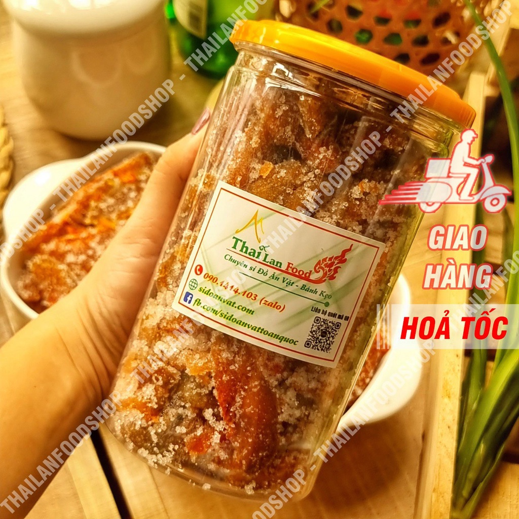 Mứt Cóc Cay Chẻ Lát Lon 500gr