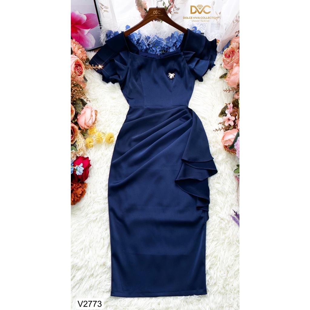 Váy lụa body thiết kế cao cấp đi tiệc đi chơi  V2773 - DVC