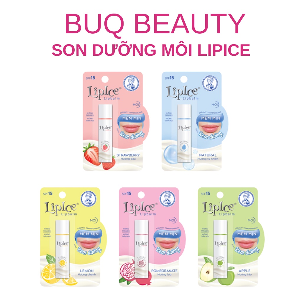 Son Dưỡng Mềm Môi Không Màu Chuyển Kem Mịn LipIce Creamy Lipbalm SPF15 4.3g