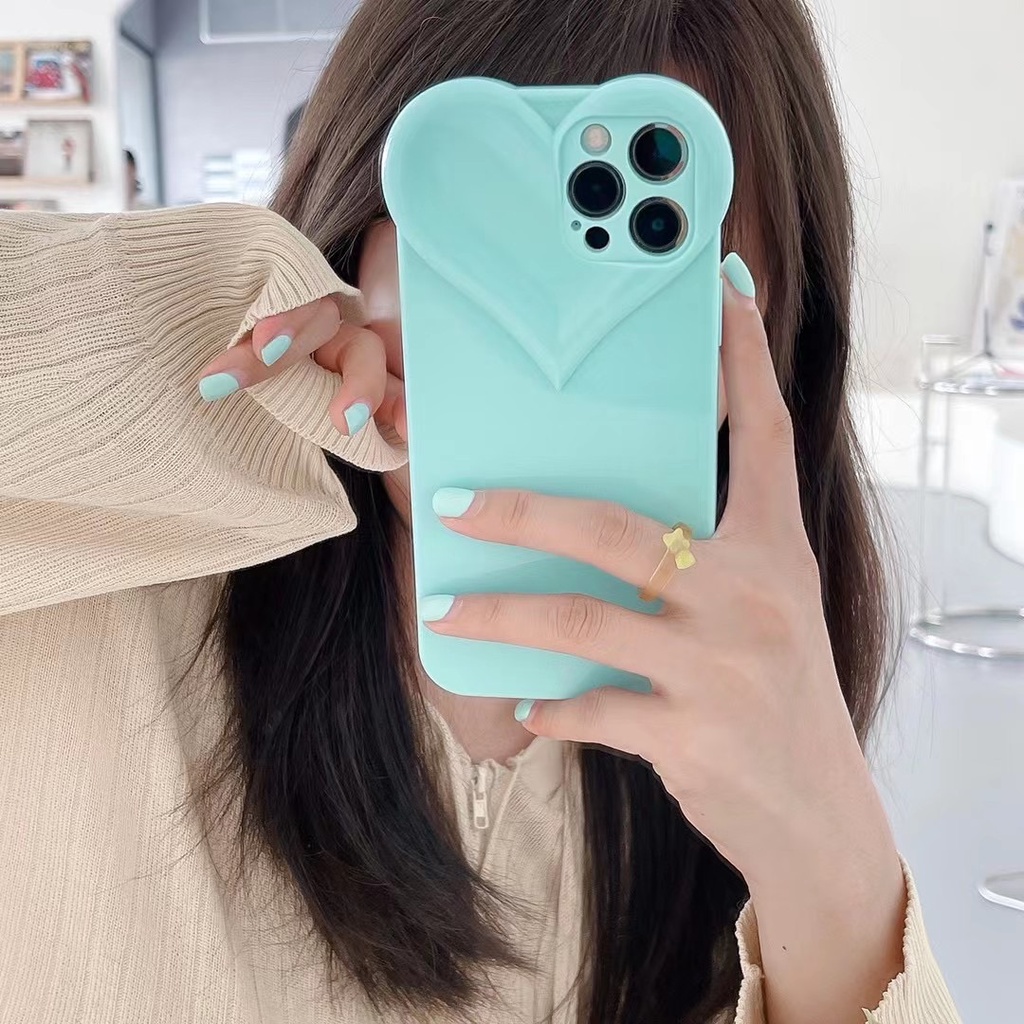 Ốp điện thoại TPU mềm hình trái tim thích hợp cho Iphone 12 pro max 11 pro max xs max xr x 7 8+