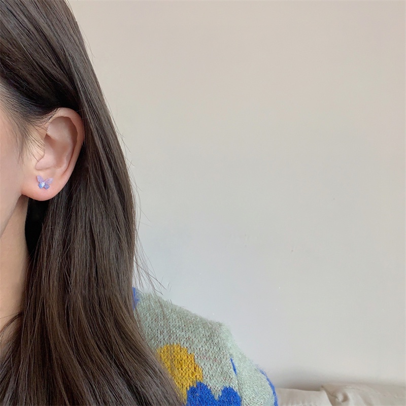 Bộ 6 Bông Tai Hình Bướm Đính Đá Thời Trang Cho Nữ S925