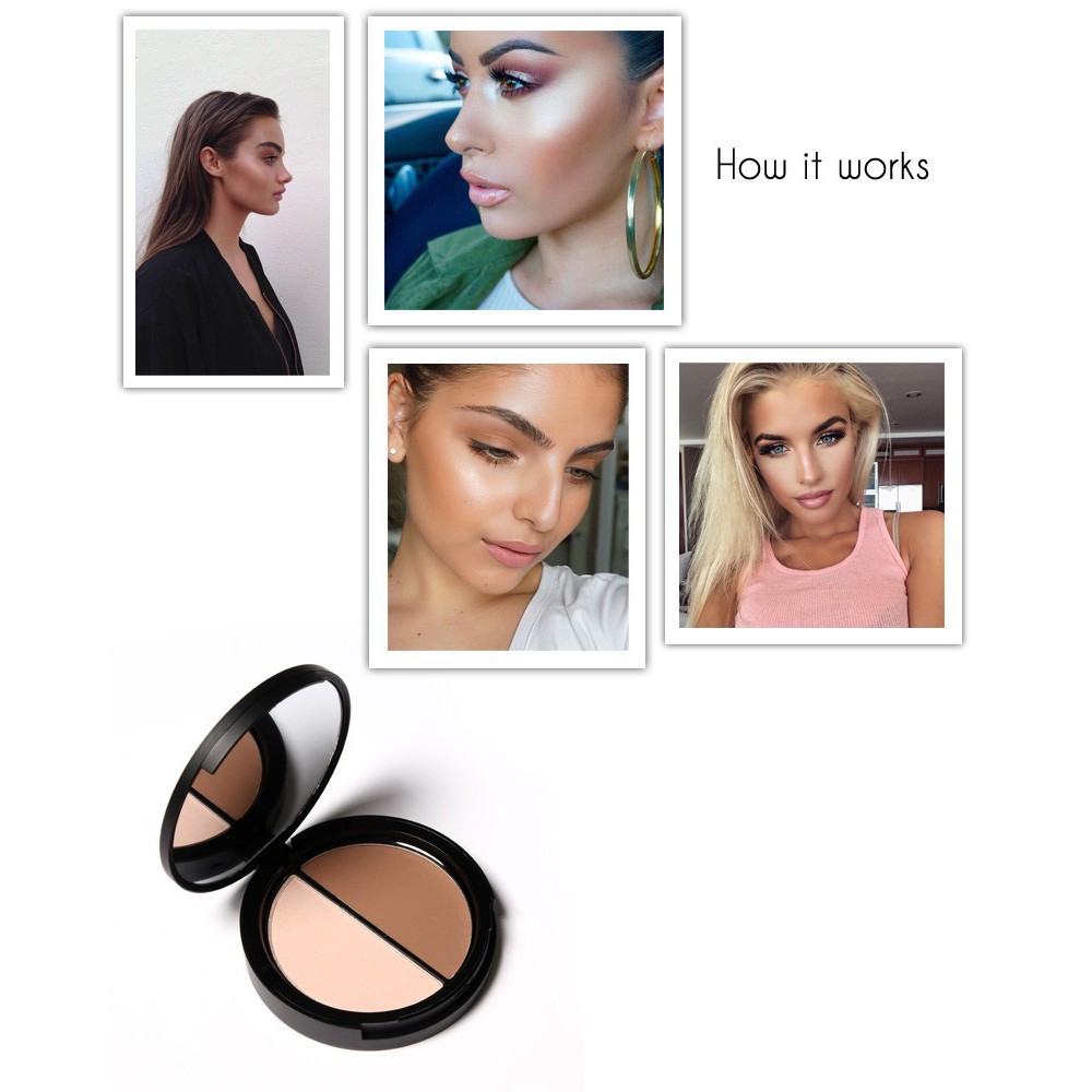 [Hàng mới về] Hộp phấn tạo khối và bắt sáng hai ô hiệu FOCALLURE | BigBuy360 - bigbuy360.vn