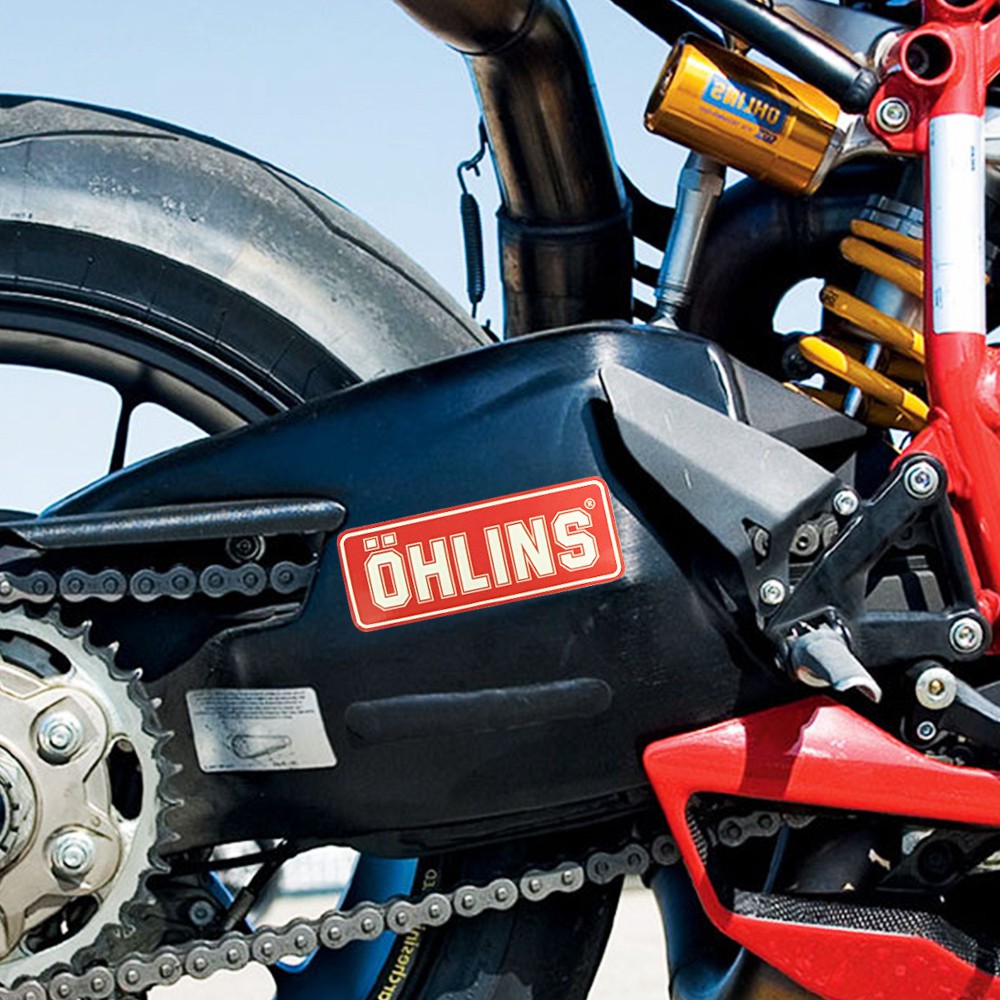 Bộ 2 Tem Ohlins Dán Xe Máy Nhiều Màu- Tem Phuộc Ohlins 12x4.5cm