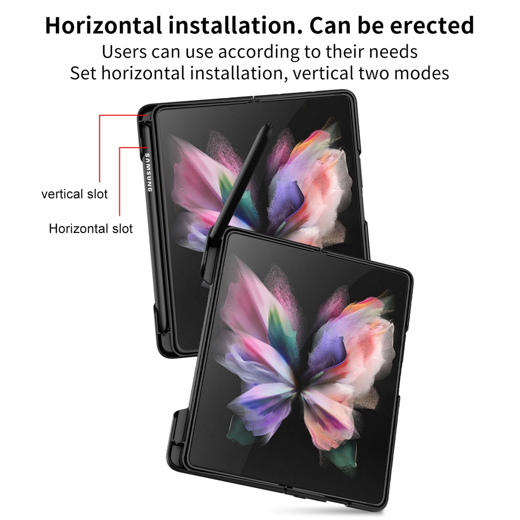 Ốp Điện Thoại Siêu Mỏng Bảo Vệ Toàn Diện Có Giá Đỡ Cho Samsung Galaxy Z FOLD 3