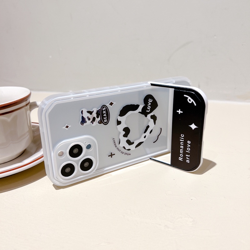 Ốp lưng iphoneỐp Điện Thoại  Kèm Giá Đỡ Tàng Hình Họa Tiết Hoạt Hình Dễ Thương Cho iphone 14 / 13Pro 12 / xs / 6 / 7 / 8PLUSDinuo case